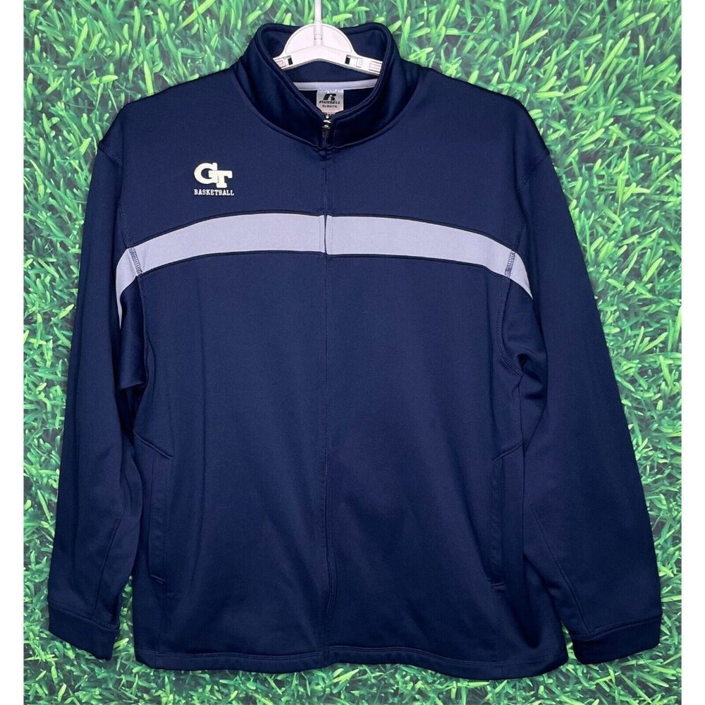 Georgia Tech Yellow Jackets GT Basketball Men’s XL Blue Gray Full Zip Jacket